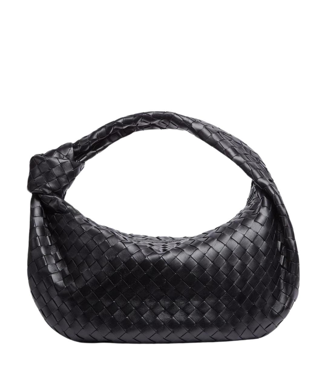 BOTTEGA VENETA Черная кожаная сумка через плечо, фото 1