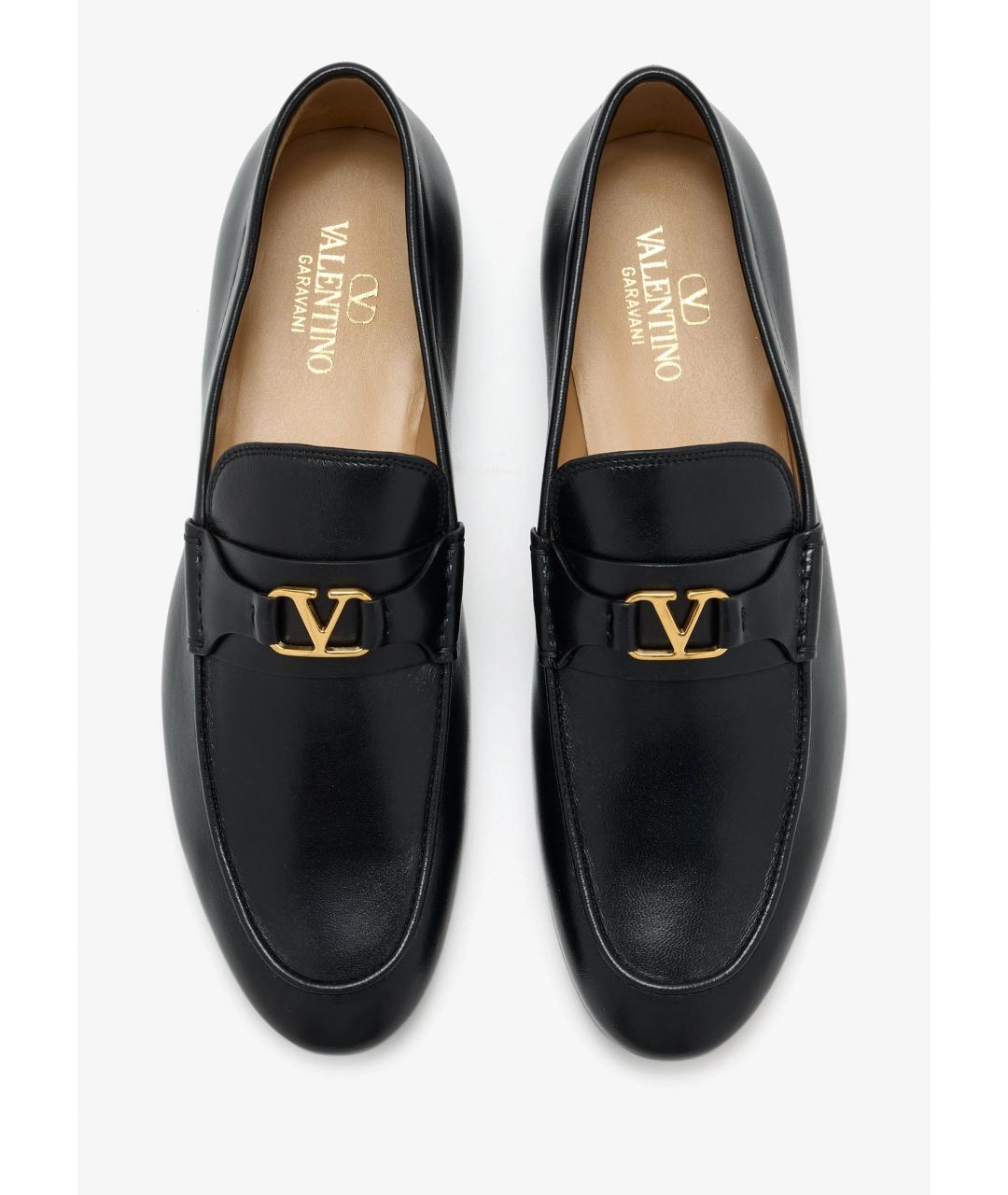 VALENTINO Черные кожаные лоферы, фото 3