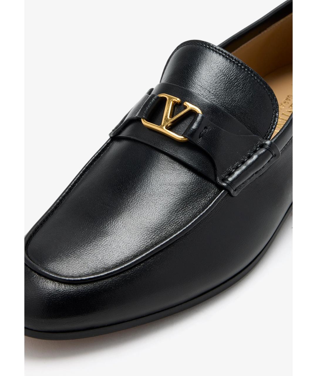VALENTINO Черные кожаные лоферы, фото 2