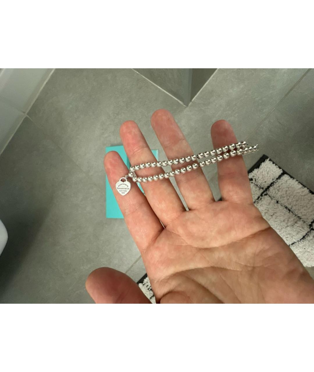 TIFFANY&CO Бирюзовый серебряный браслет, фото 6