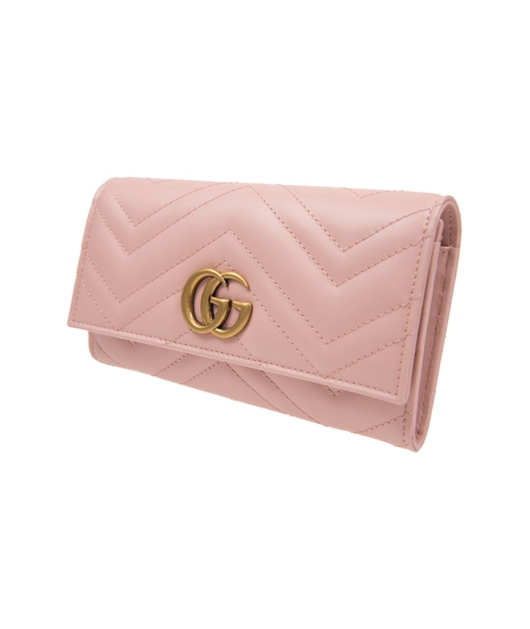 GUCCI Розовый кожаный кошелек, фото 2