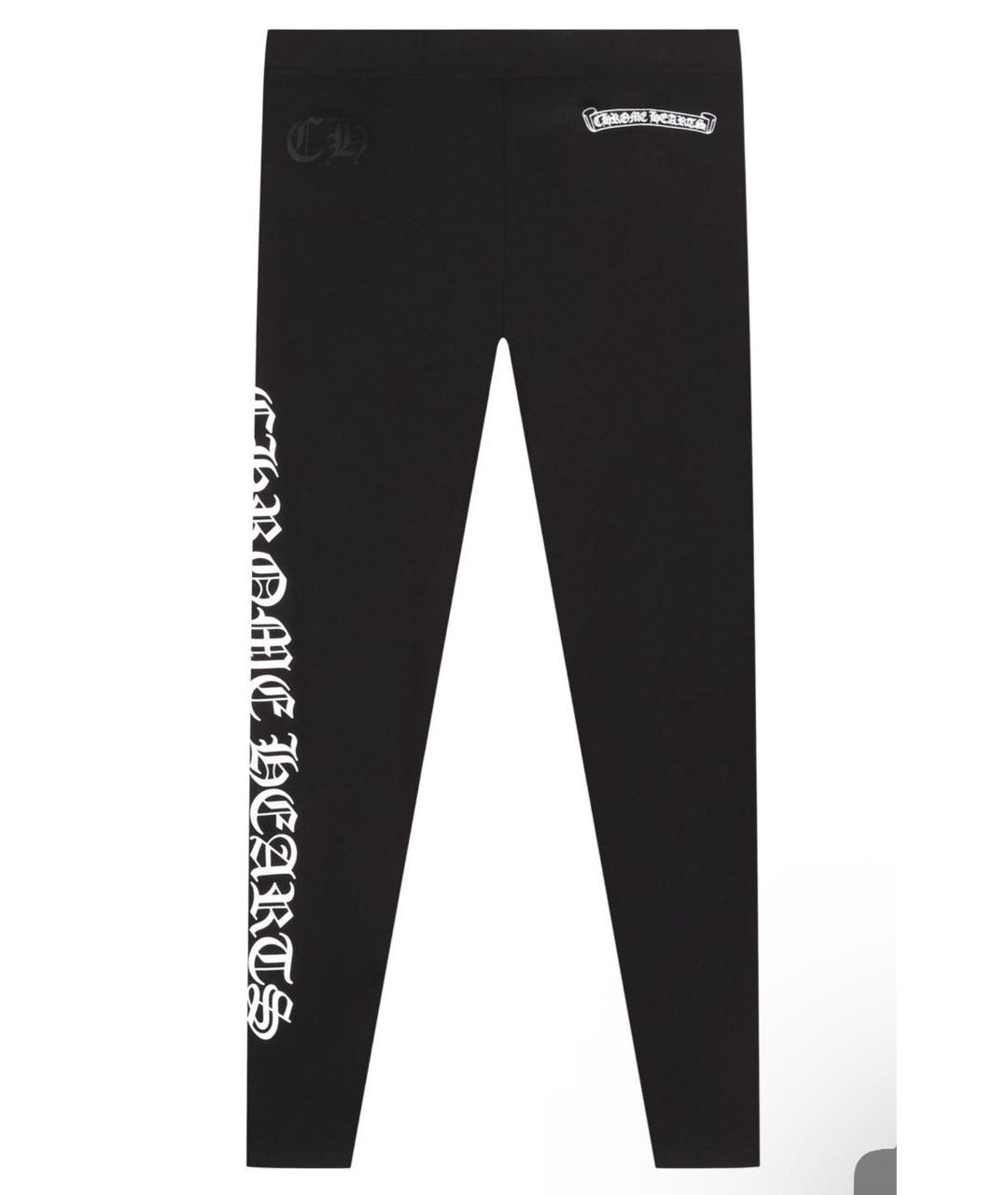 CHROME HEARTS Черные хлопковые леггинсы и велосипедки, фото 3