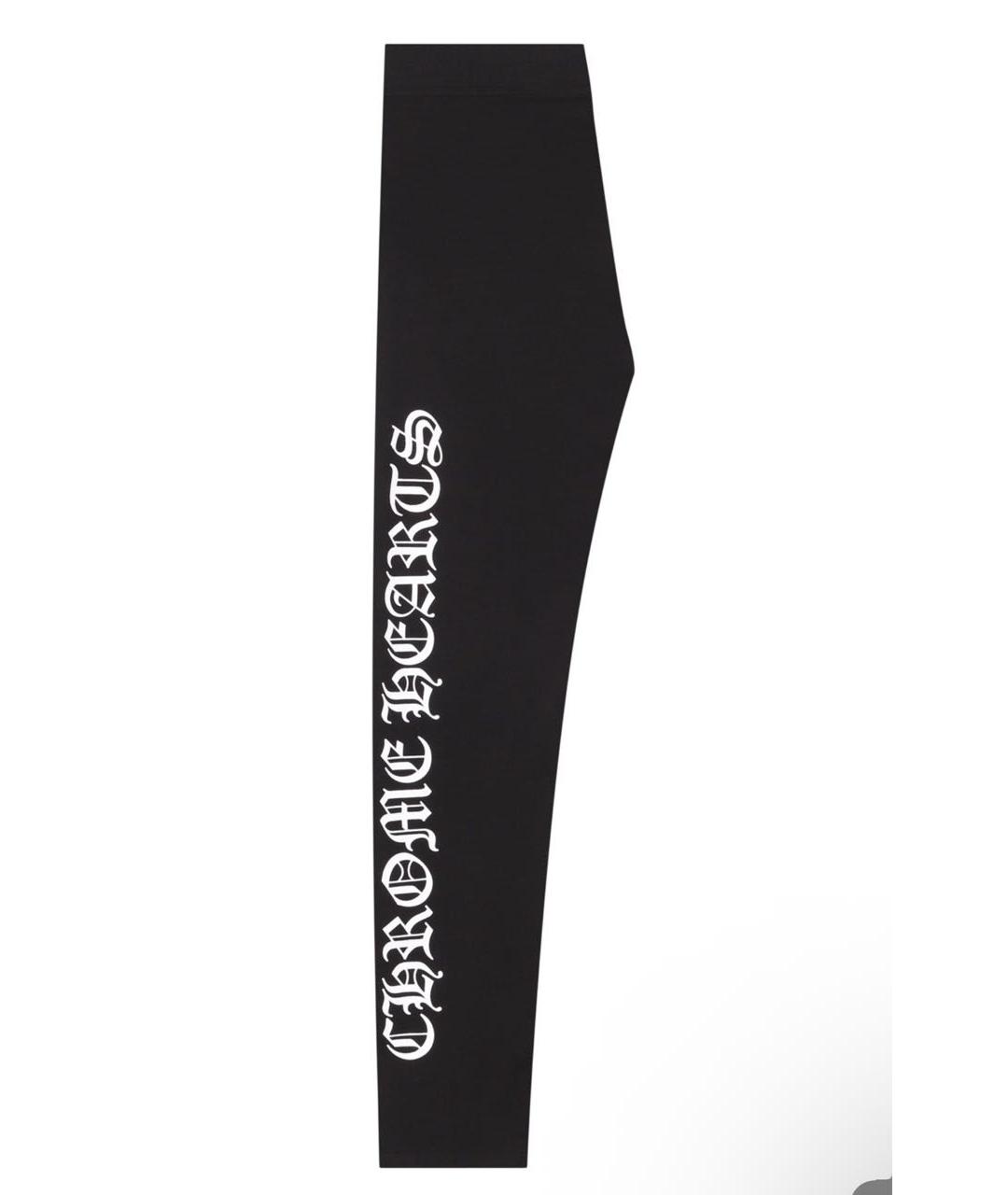 CHROME HEARTS Черные хлопковые леггинсы и велосипедки, фото 4