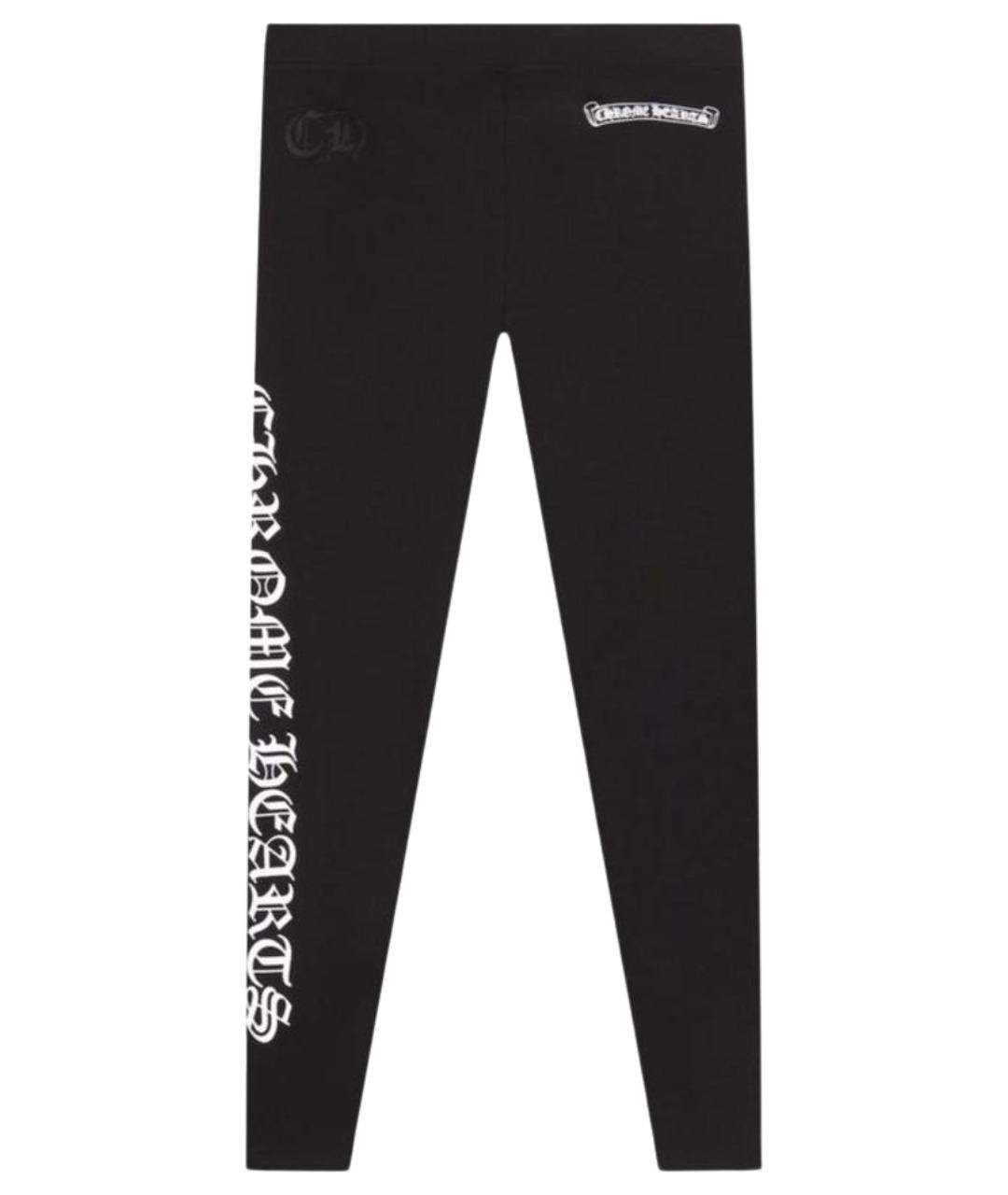 CHROME HEARTS Черные хлопковые леггинсы и велосипедки, фото 1