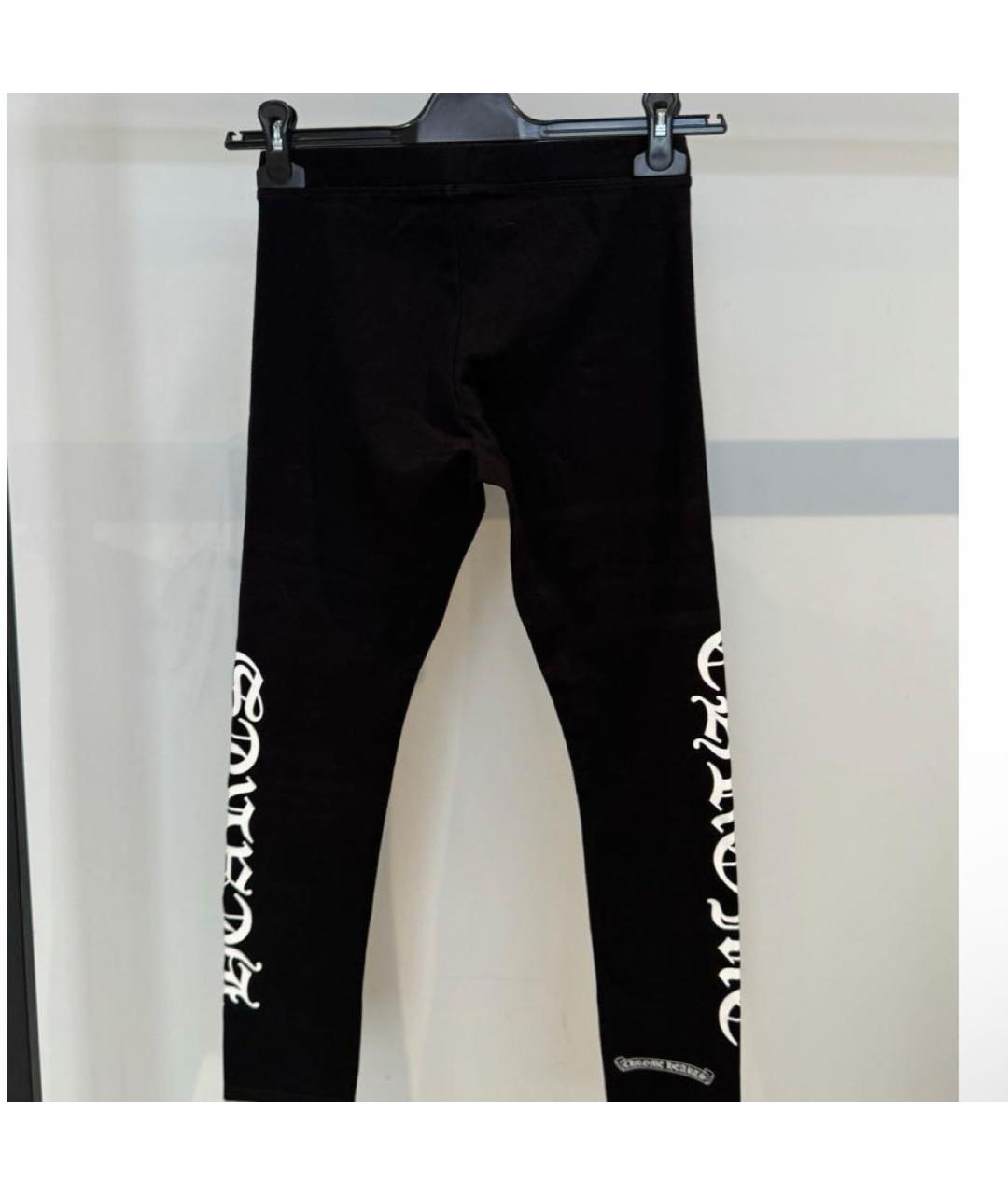 CHROME HEARTS Черные хлопковые леггинсы и велосипедки, фото 2