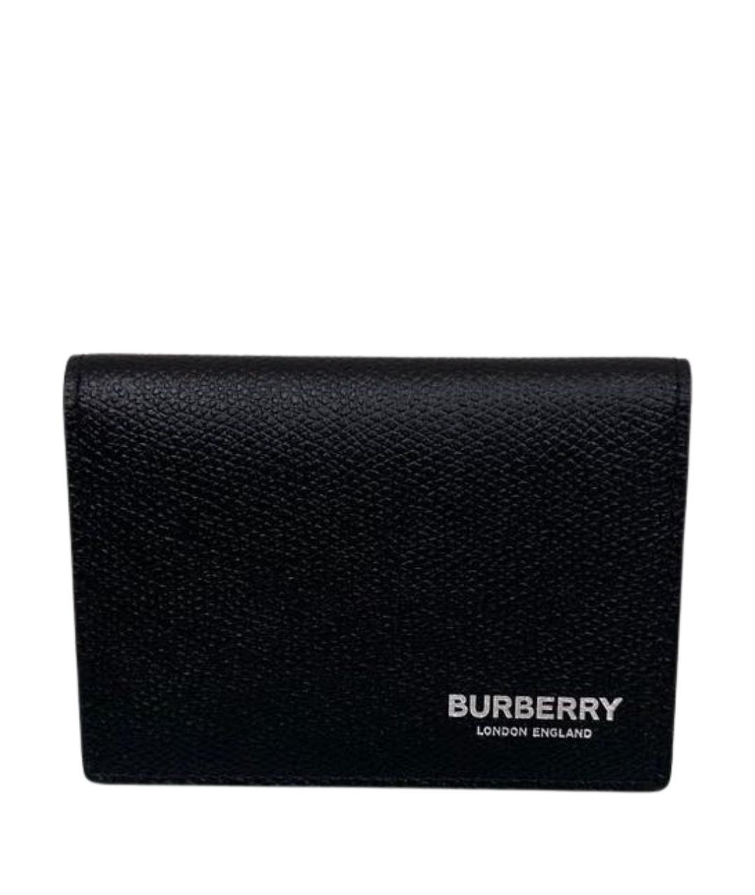 BURBERRY Черная кожаная визитница, фото 1