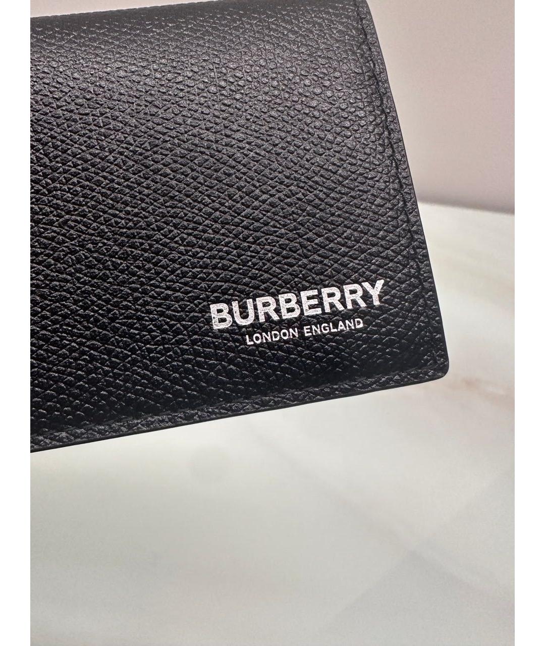 BURBERRY Черная кожаная визитница, фото 4