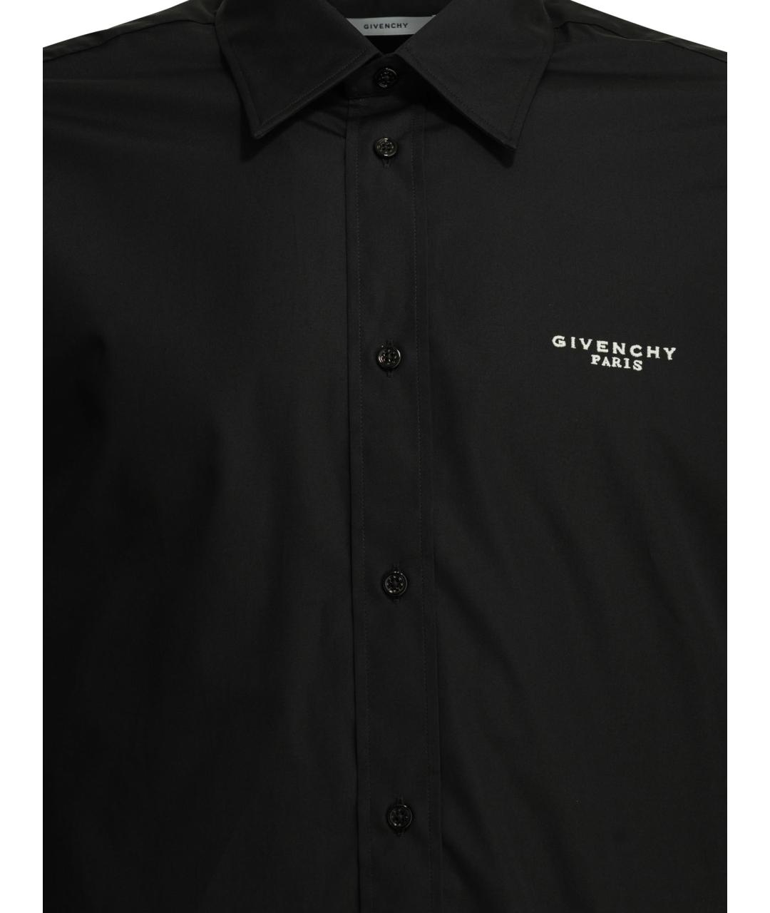 GIVENCHY Черная хлопковая кэжуал рубашка, фото 3