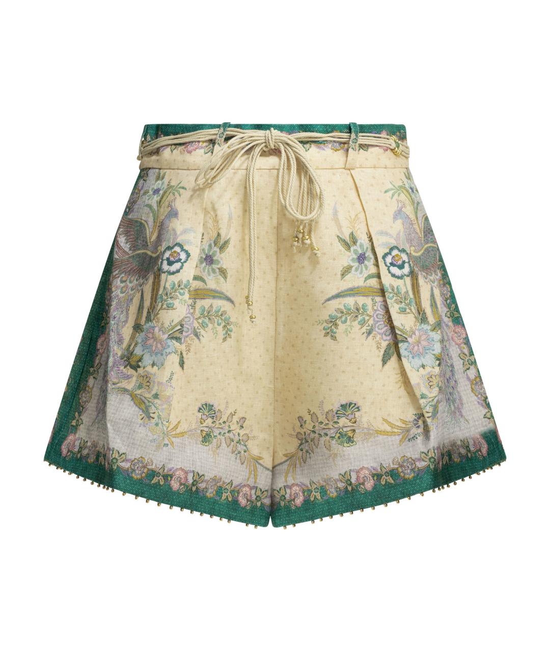 ZIMMERMANN Голубые льняные шорты, фото 1