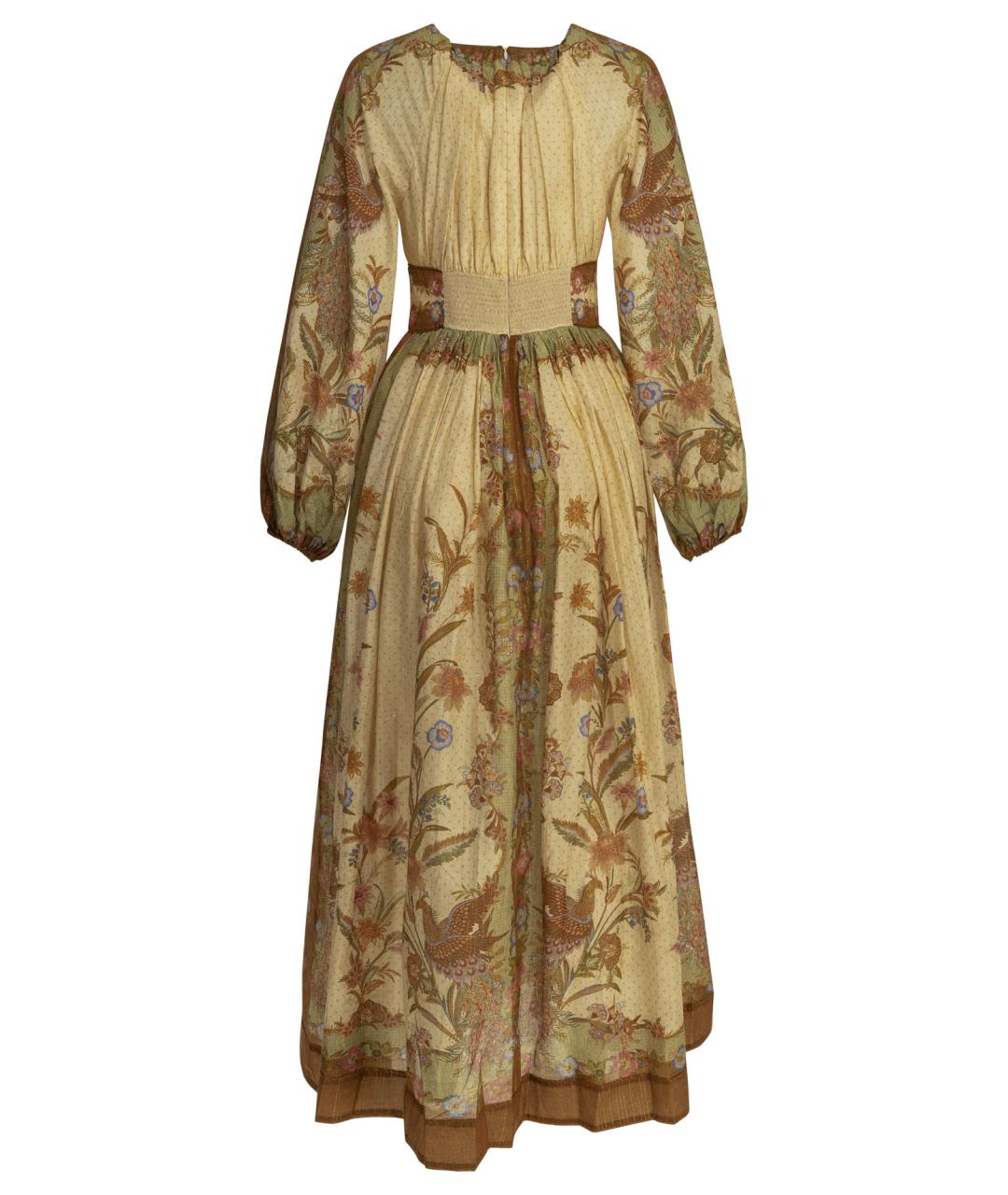 ZIMMERMANN Бежевое хлопковое повседневное платье, фото 2