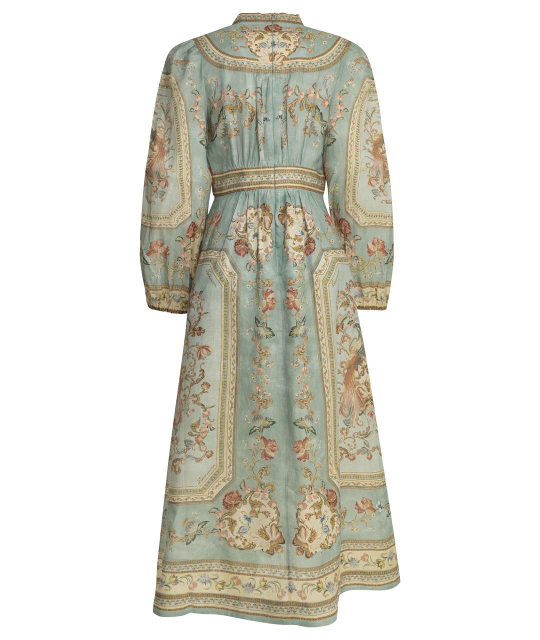 ZIMMERMANN Голубое льняное повседневное платье, фото 2