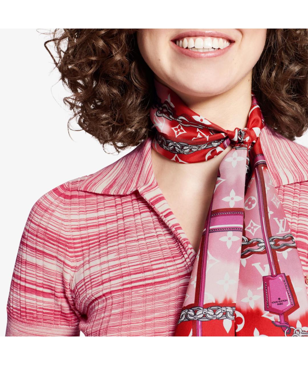 LOUIS VUITTON Красный шарф, фото 2