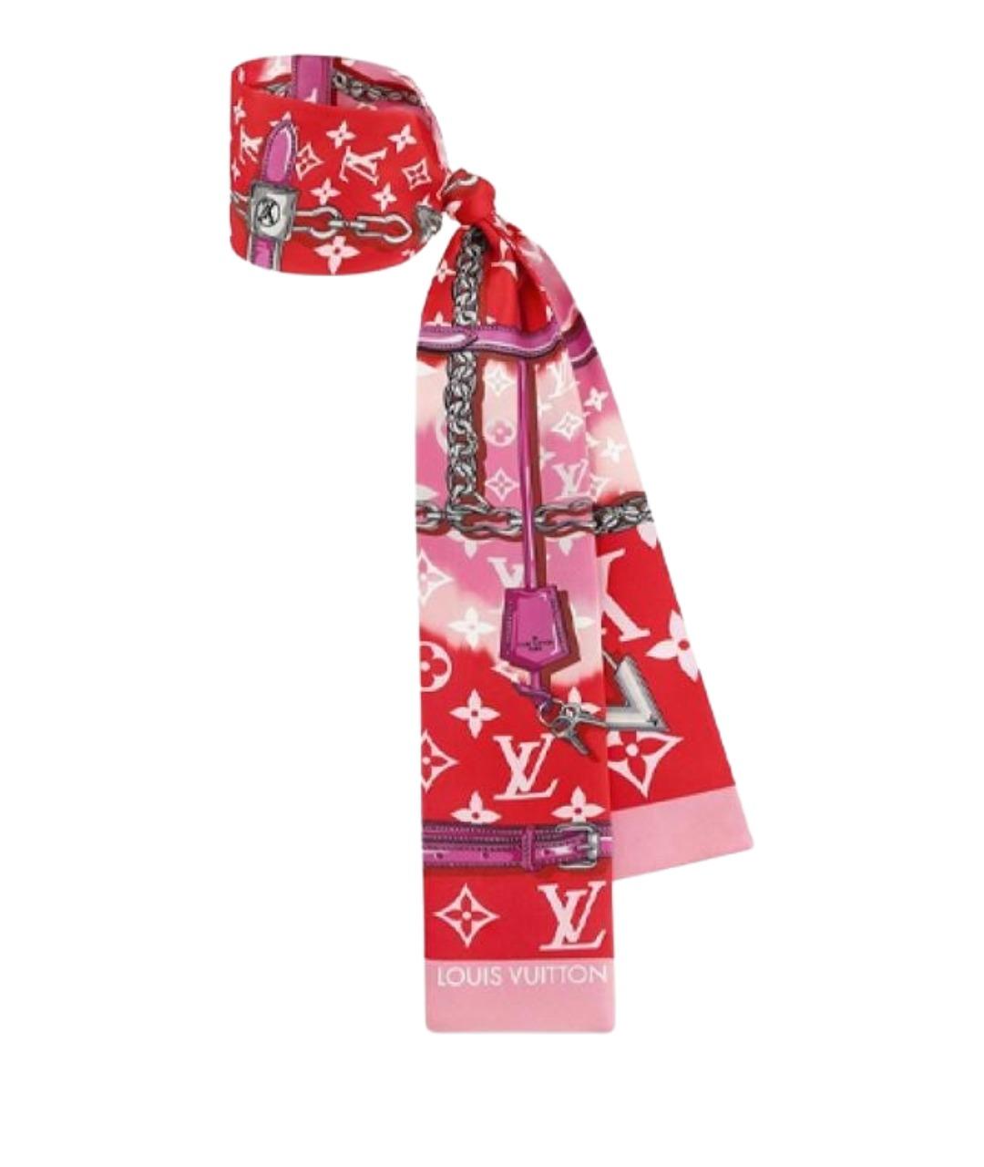 LOUIS VUITTON Красный шарф, фото 3