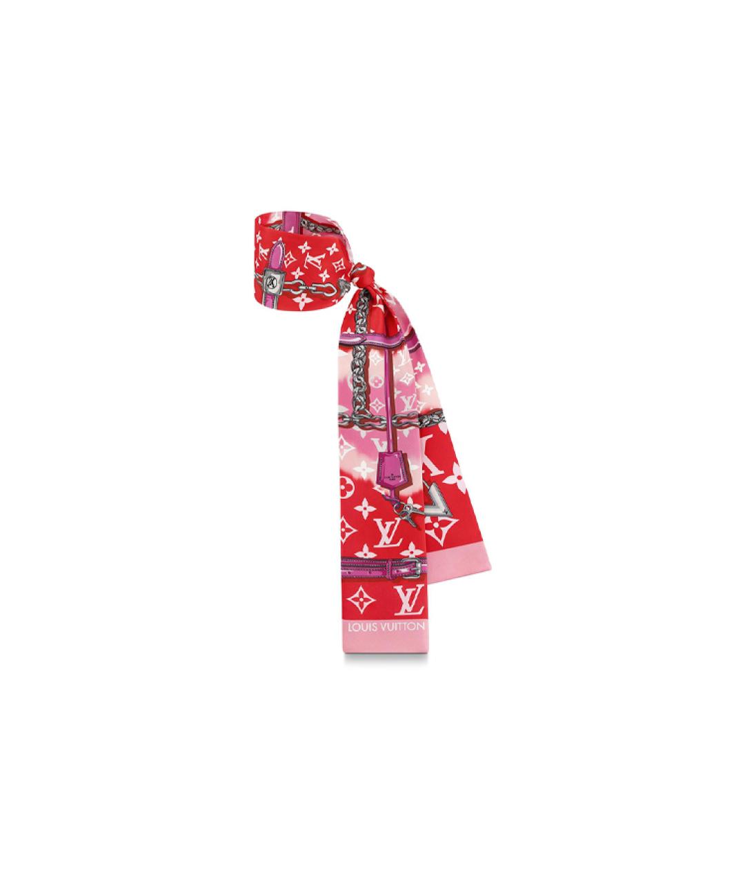 LOUIS VUITTON Красный шарф, фото 4