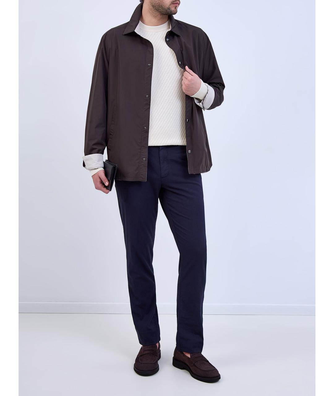 CANALI Белый хлопковый джемпер / свитер, фото 2