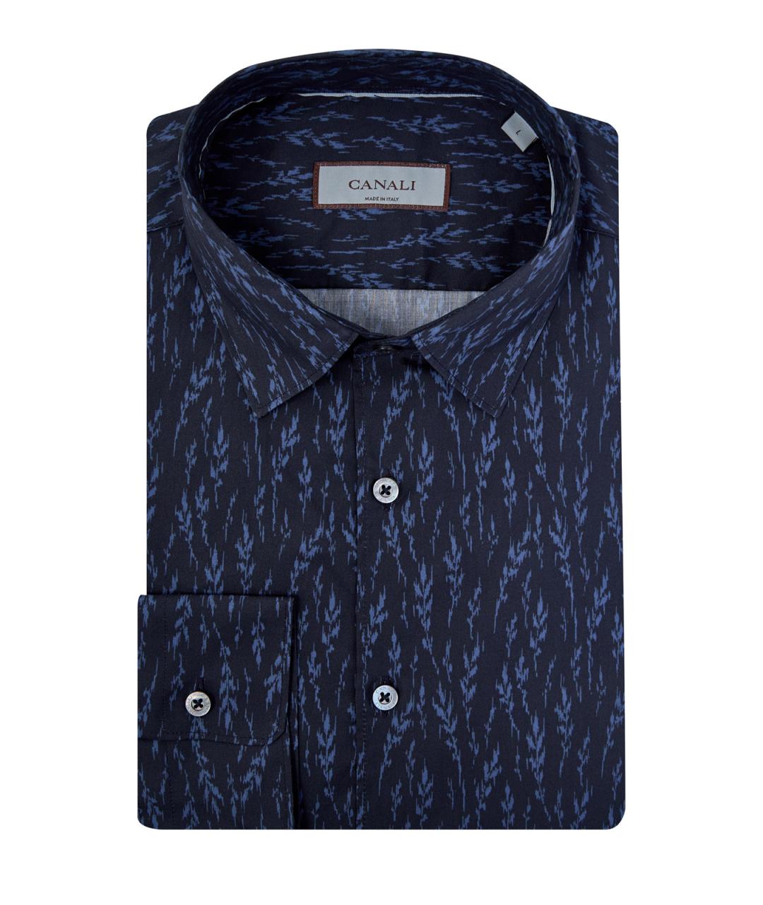CANALI Синяя хлопковая кэжуал рубашка, фото 1