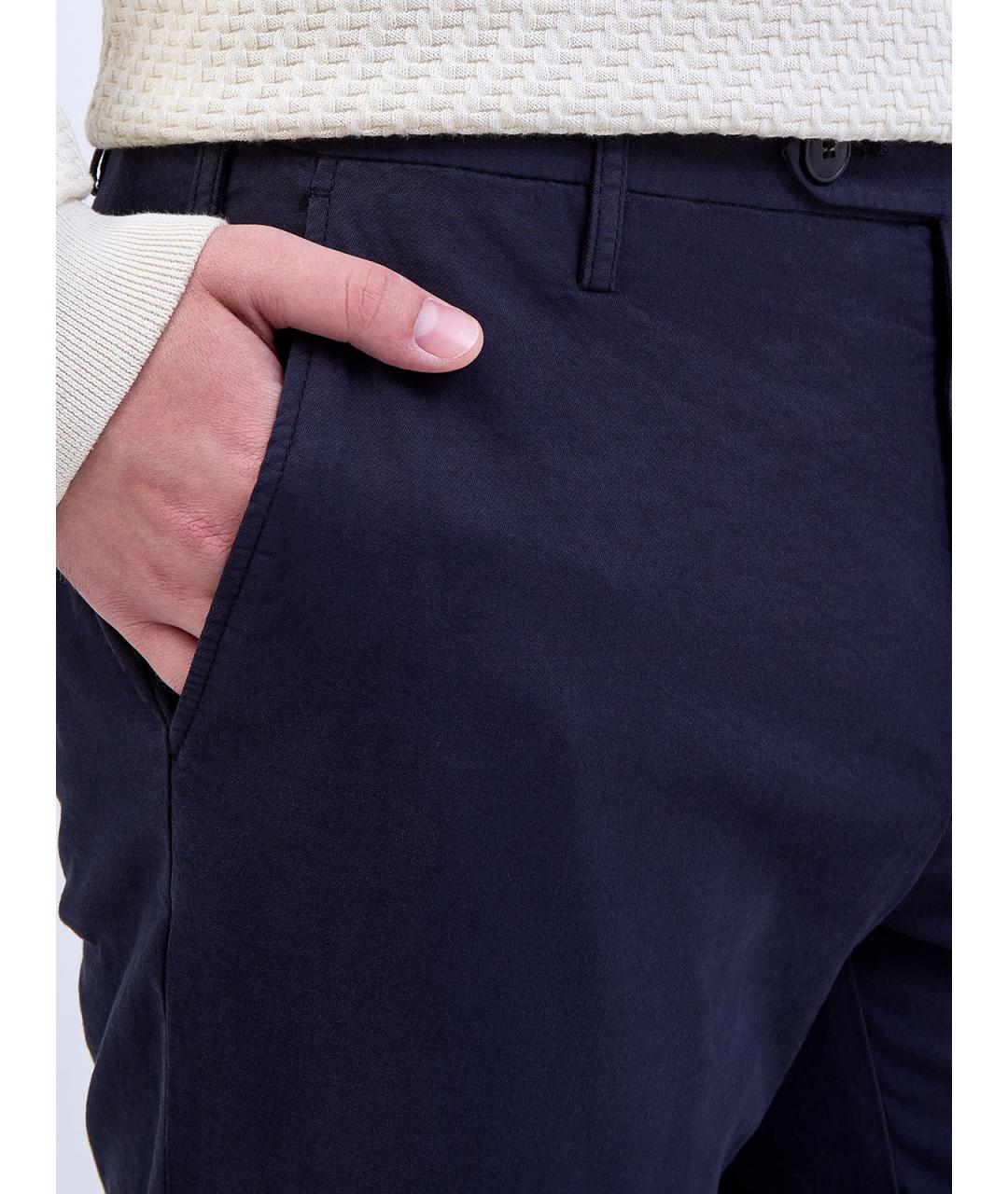 CANALI Синие хлопковые повседневные брюки, фото 5