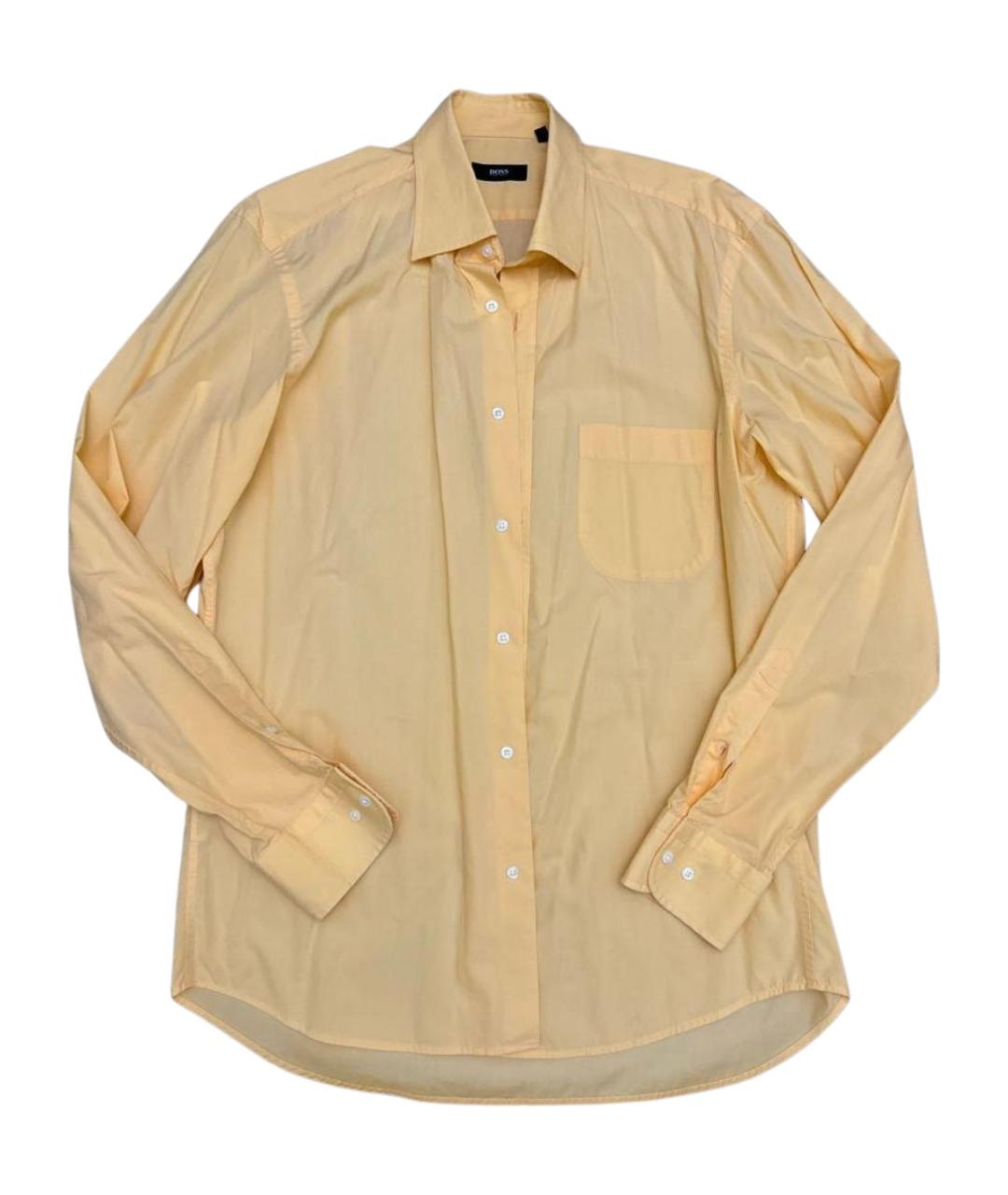 HUGO BOSS Оранжевая хлопковая кэжуал рубашка, фото 10