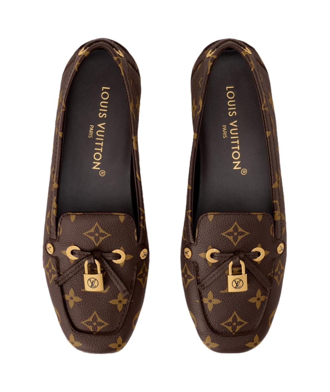 LOUIS VUITTON Коричневые мокасины, фото 4