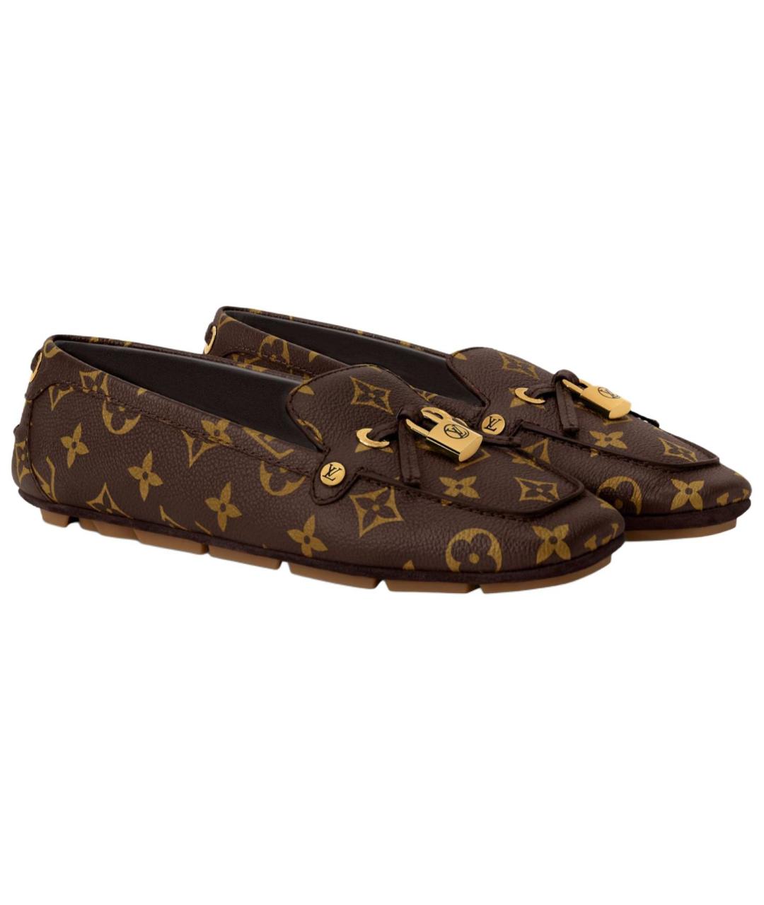 LOUIS VUITTON Коричневые мокасины, фото 3