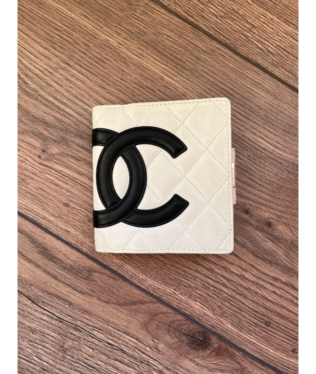 CHANEL Белый кожаный кошелек, фото 8