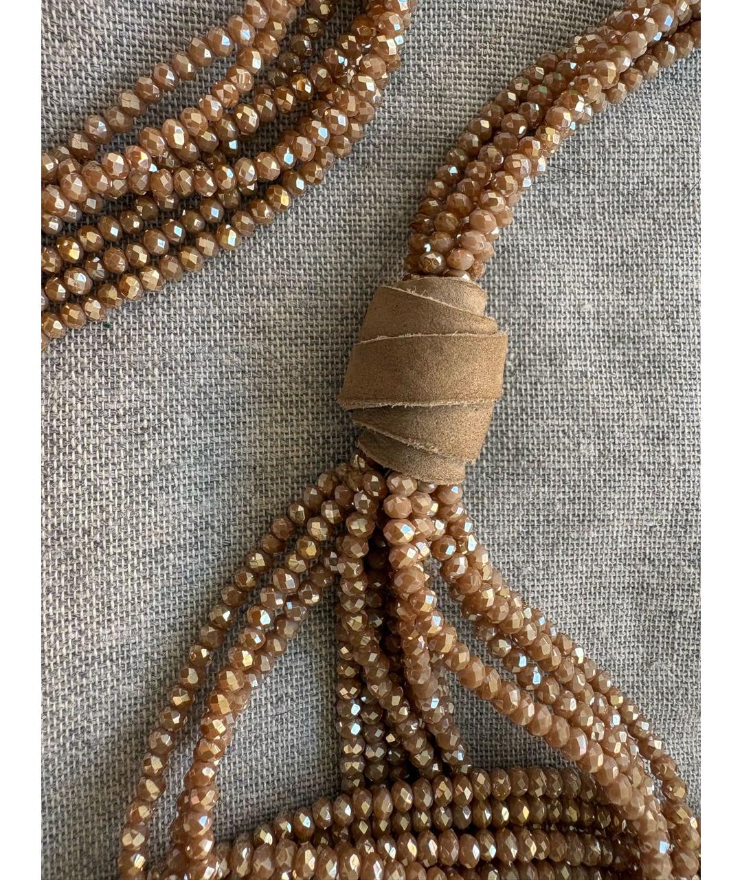 BRUNELLO CUCINELLI Золотое колье из бисера, фото 2