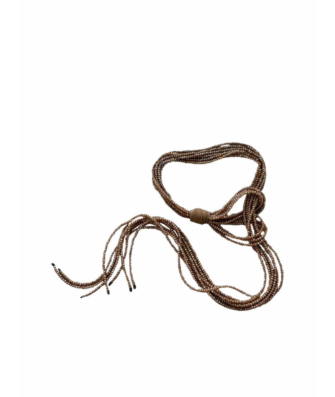 BRUNELLO CUCINELLI Золотое колье из бисера, фото 1