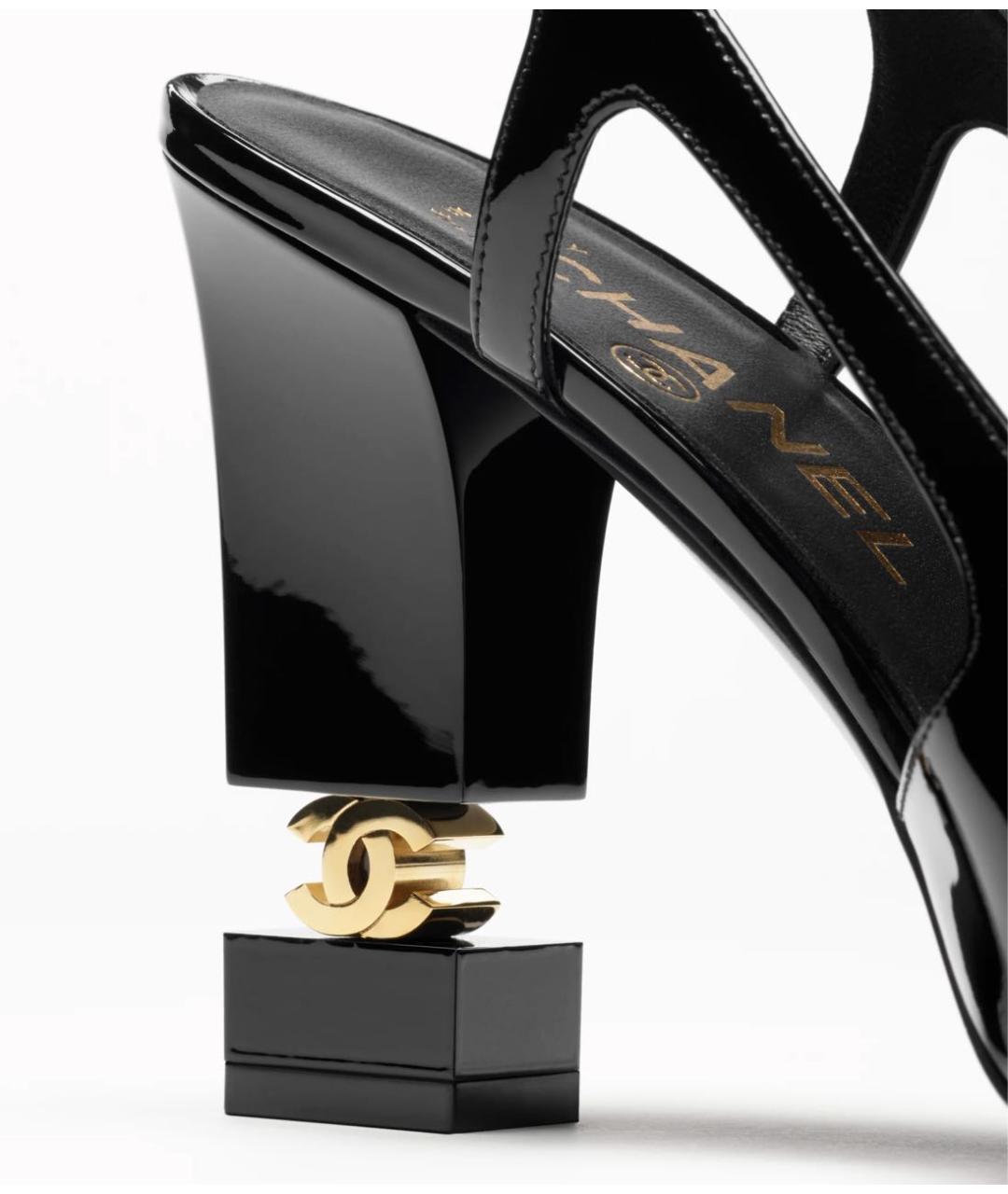 CHANEL Черные туфли из лакированной кожи, фото 6