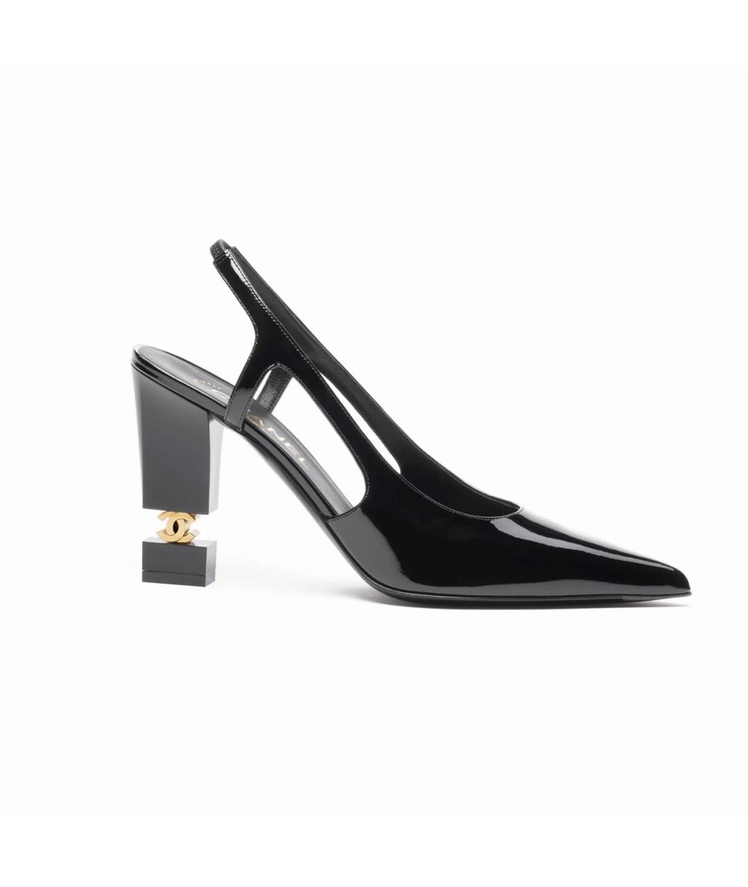CHANEL Черные туфли из лакированной кожи, фото 7
