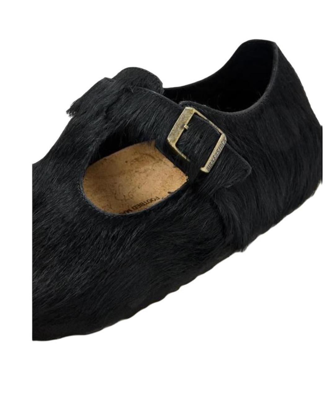BIRKENSTOCK Черные кожаные сандалии, фото 5