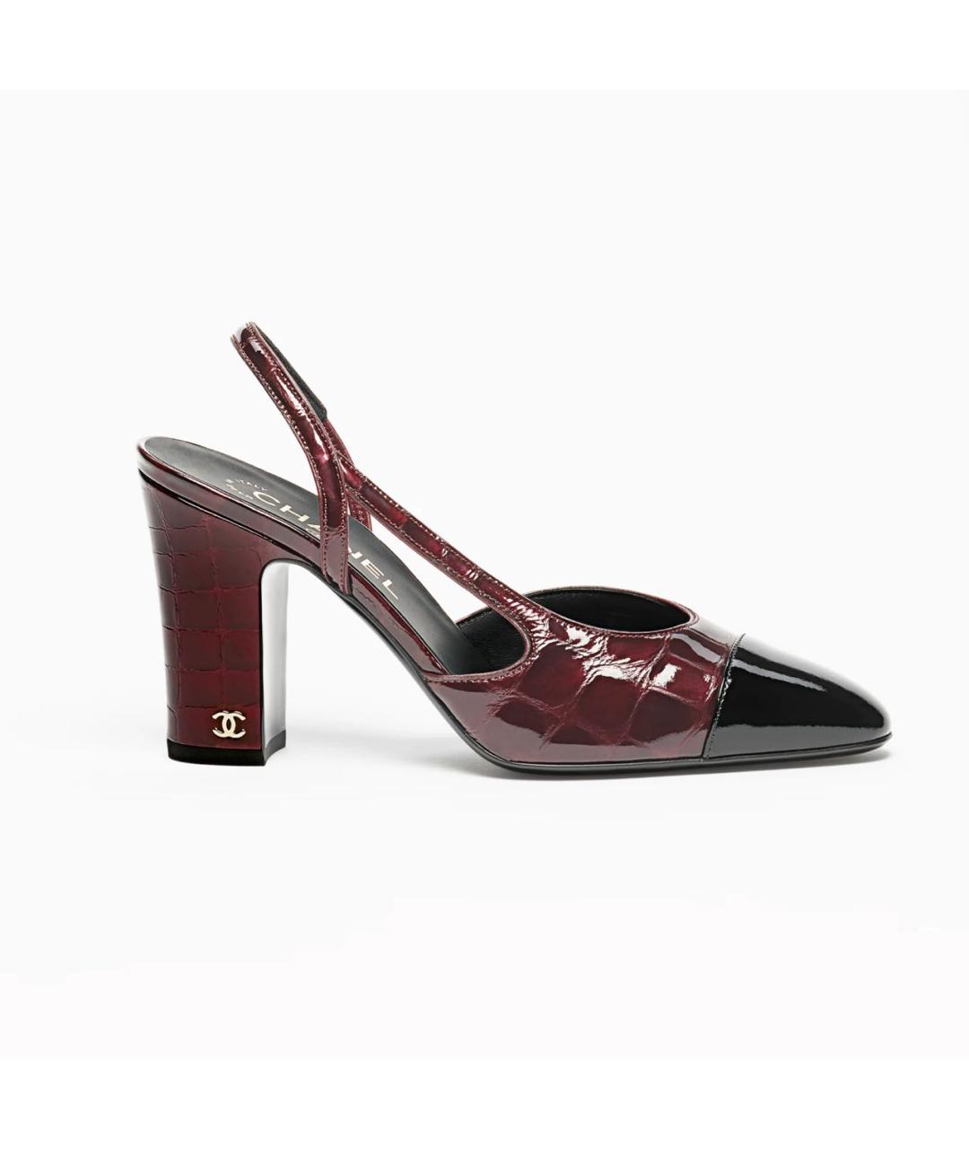 CHANEL Бордовые кожаные туфли, фото 6