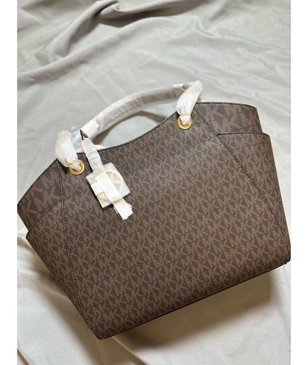 MICHAEL MICHAEL KORS Коричневая сумка через плечо из искусственной кожи, фото 2
