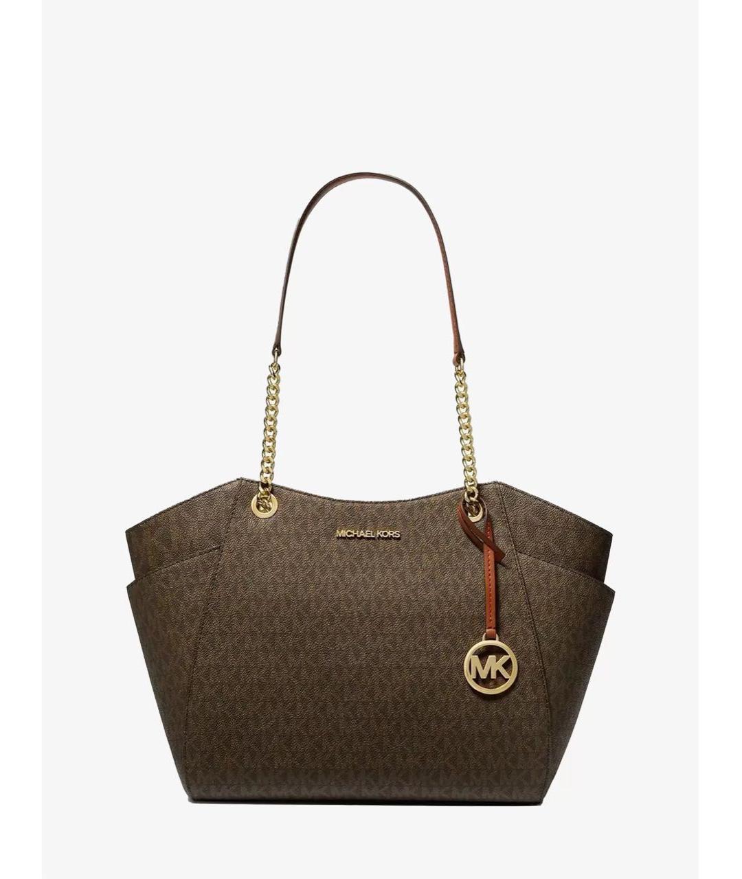 MICHAEL MICHAEL KORS Коричневая сумка через плечо из искусственной кожи, фото 9