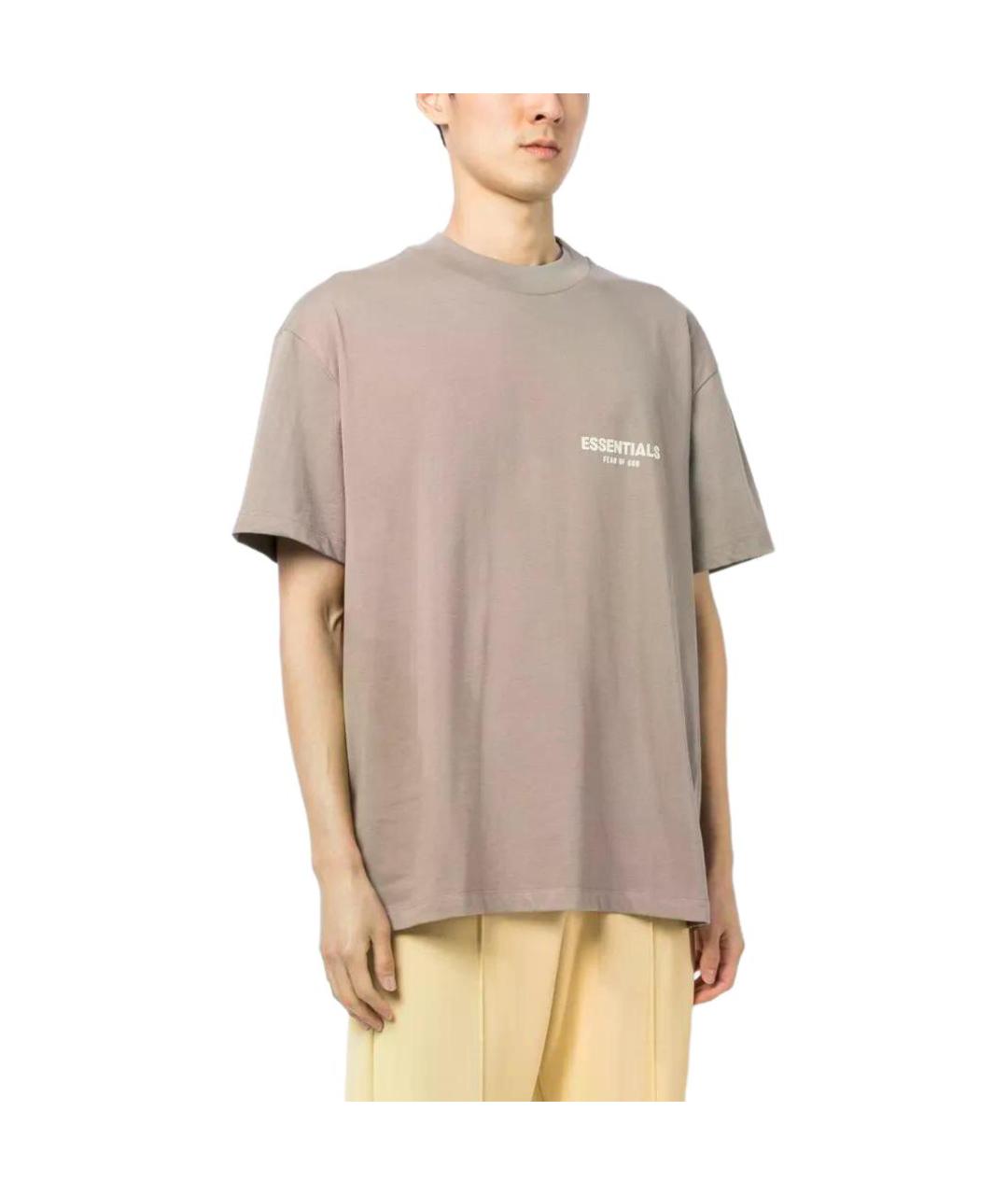 FEAR OF GOD ESSENTIALS Бежевая футболка, фото 2