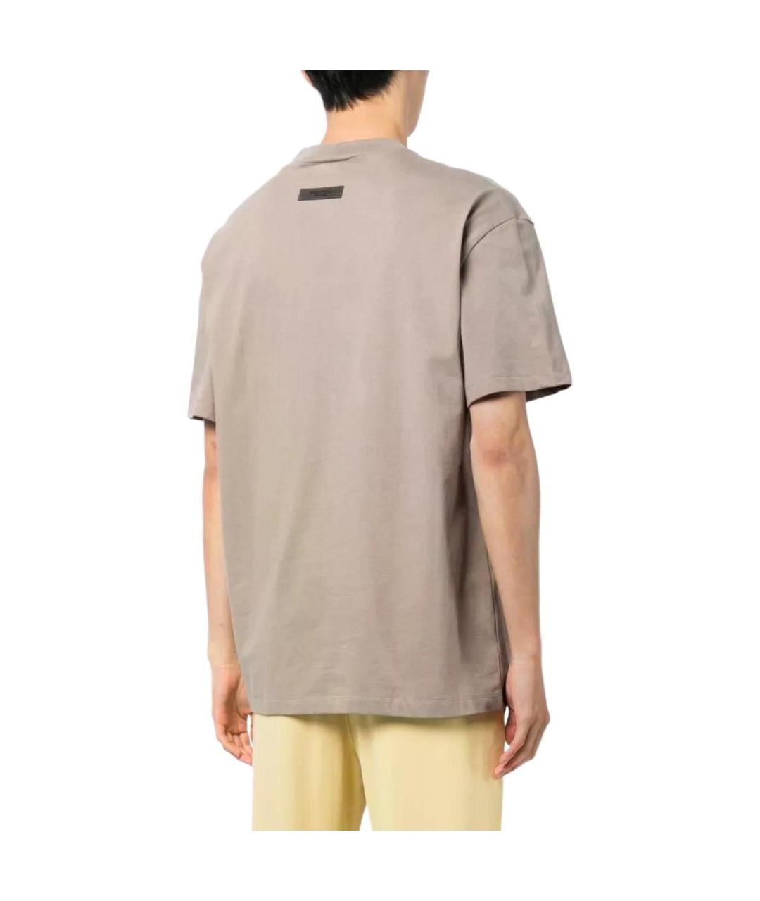FEAR OF GOD ESSENTIALS Бежевая футболка, фото 4