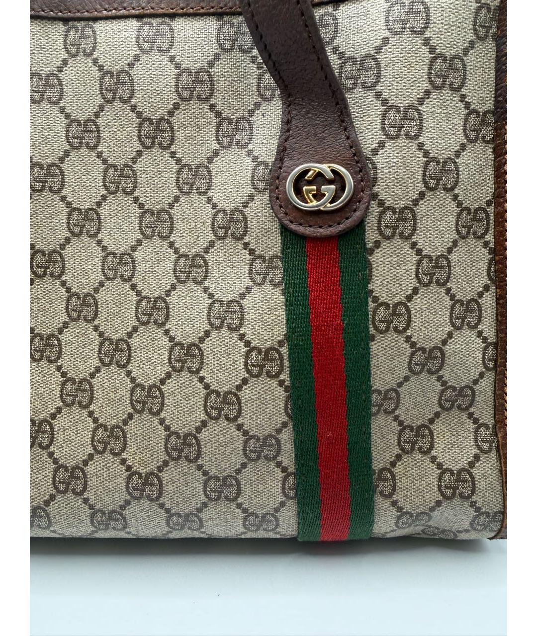 GUCCI Бежевая кожаная сумка тоут, фото 2