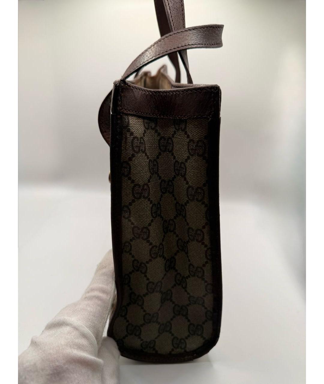 GUCCI Бежевая кожаная сумка тоут, фото 3