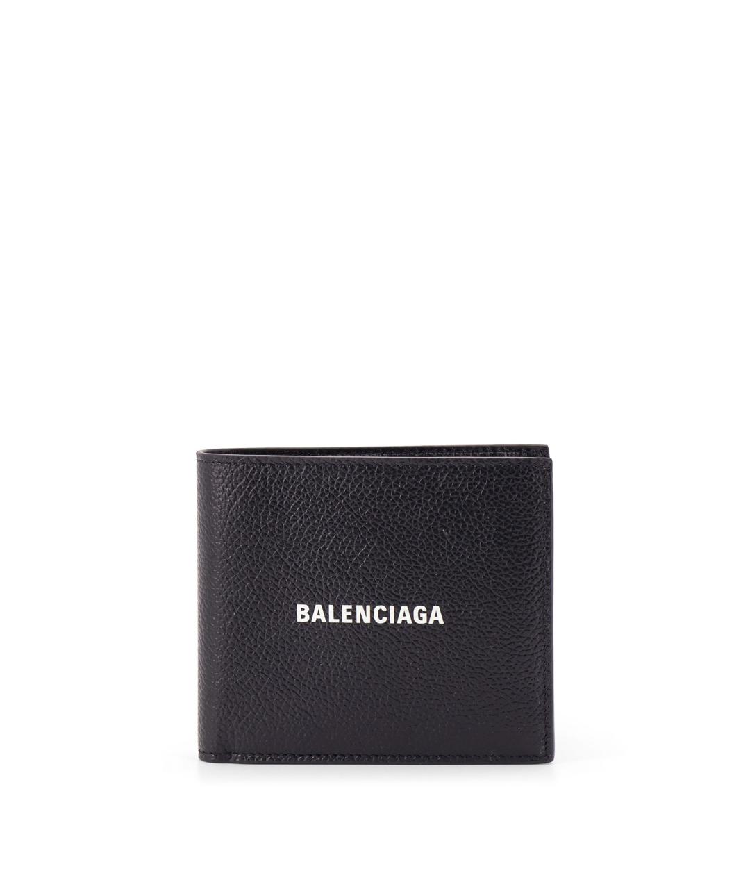 BALENCIAGA Черный кожаный кошелек, фото 1