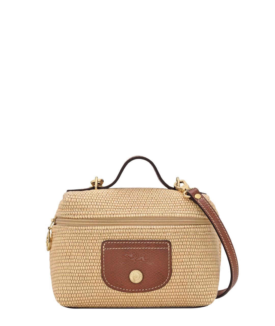 LONGCHAMP Бежевая плетеная сумка через плечо, фото 1