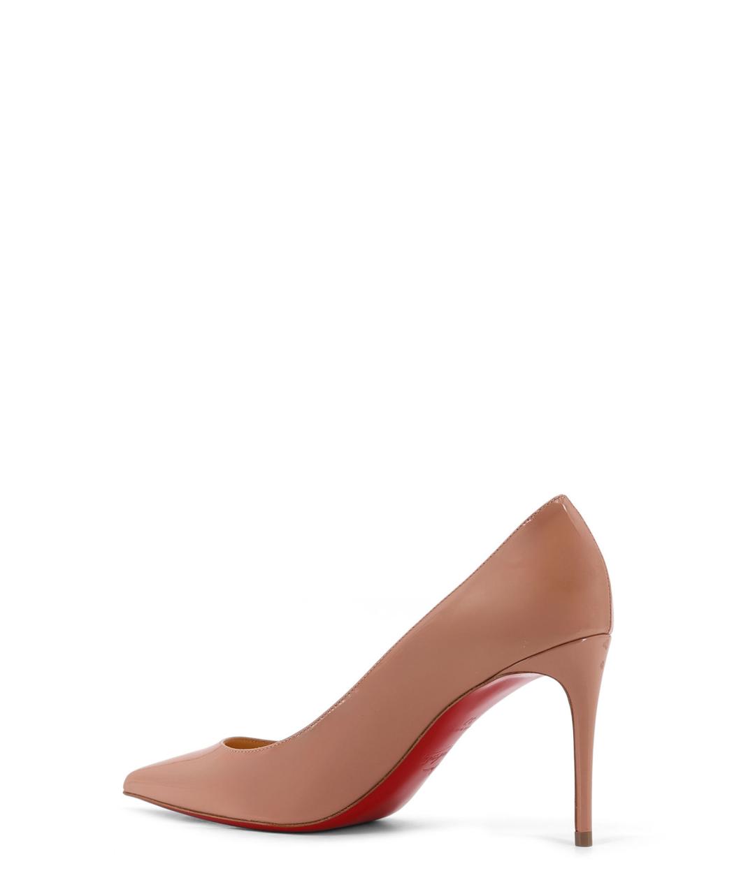 CHRISTIAN LOUBOUTIN Бежевые кожаные туфли, фото 3