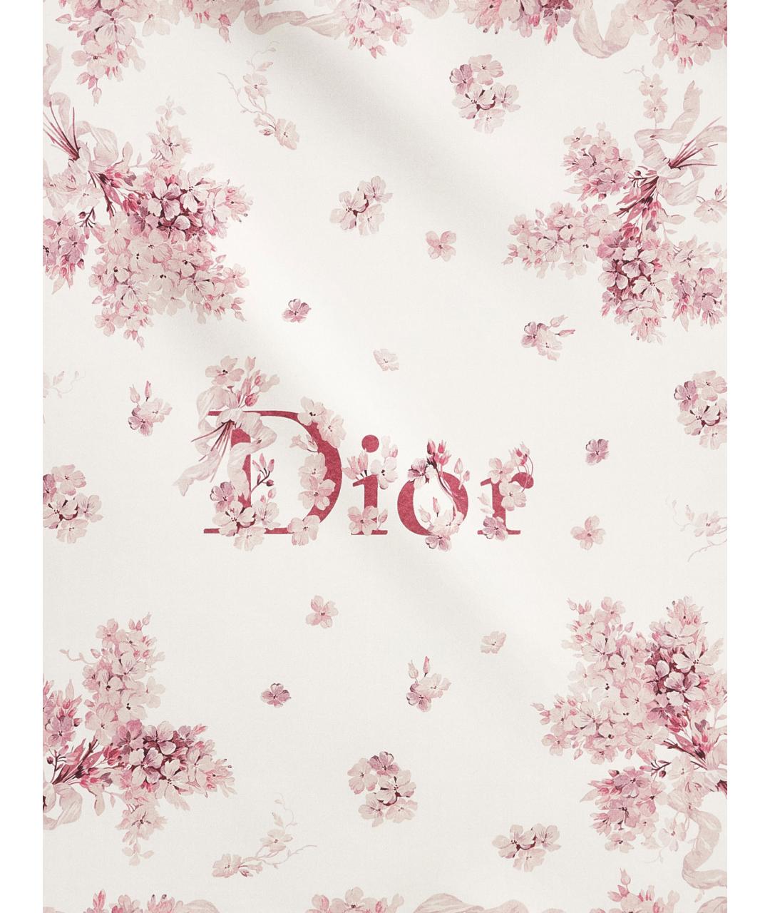 CHRISTIAN DIOR Розовый шелковый шарф, фото 2