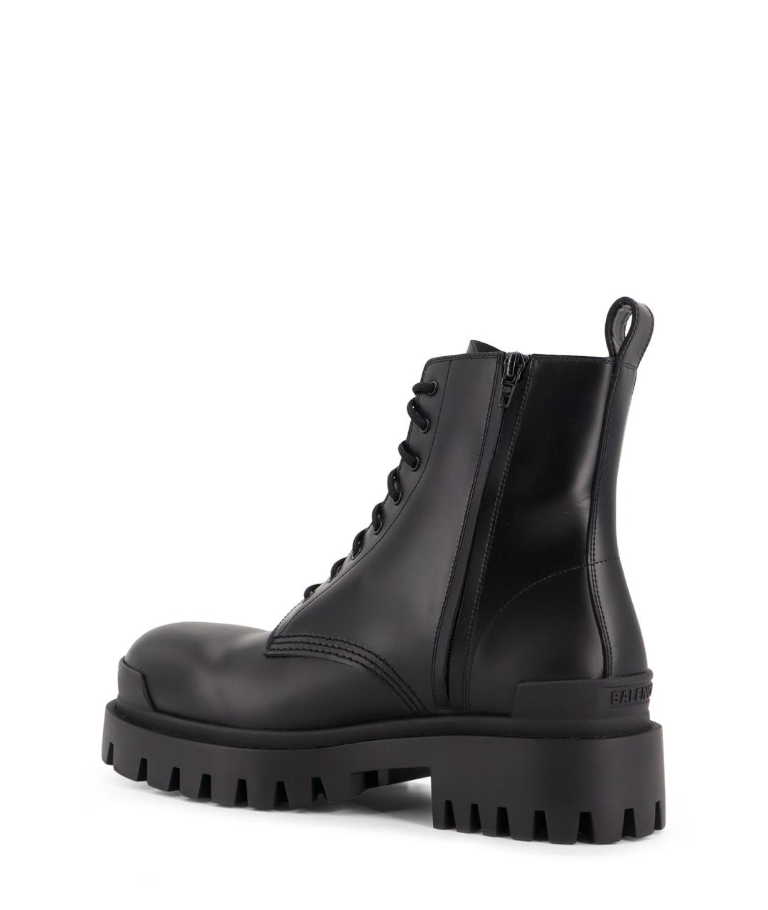 BALENCIAGA Черные кожаные высокие ботинки, фото 3