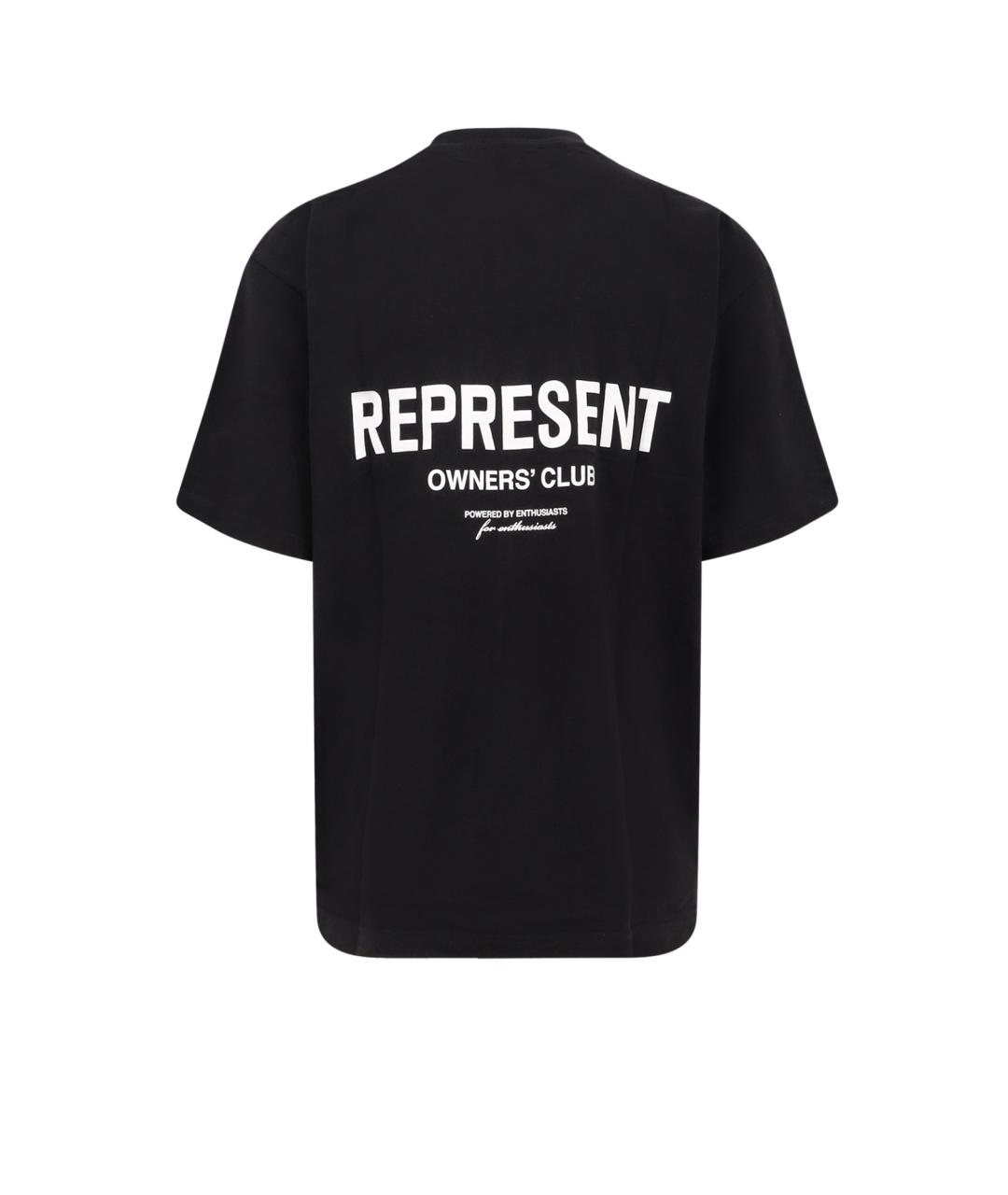 REPRESENT Черная хлопковая футболка, фото 2