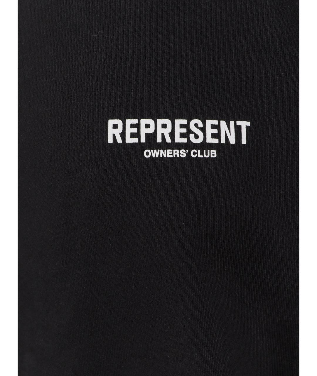 REPRESENT Черная хлопковая футболка, фото 3