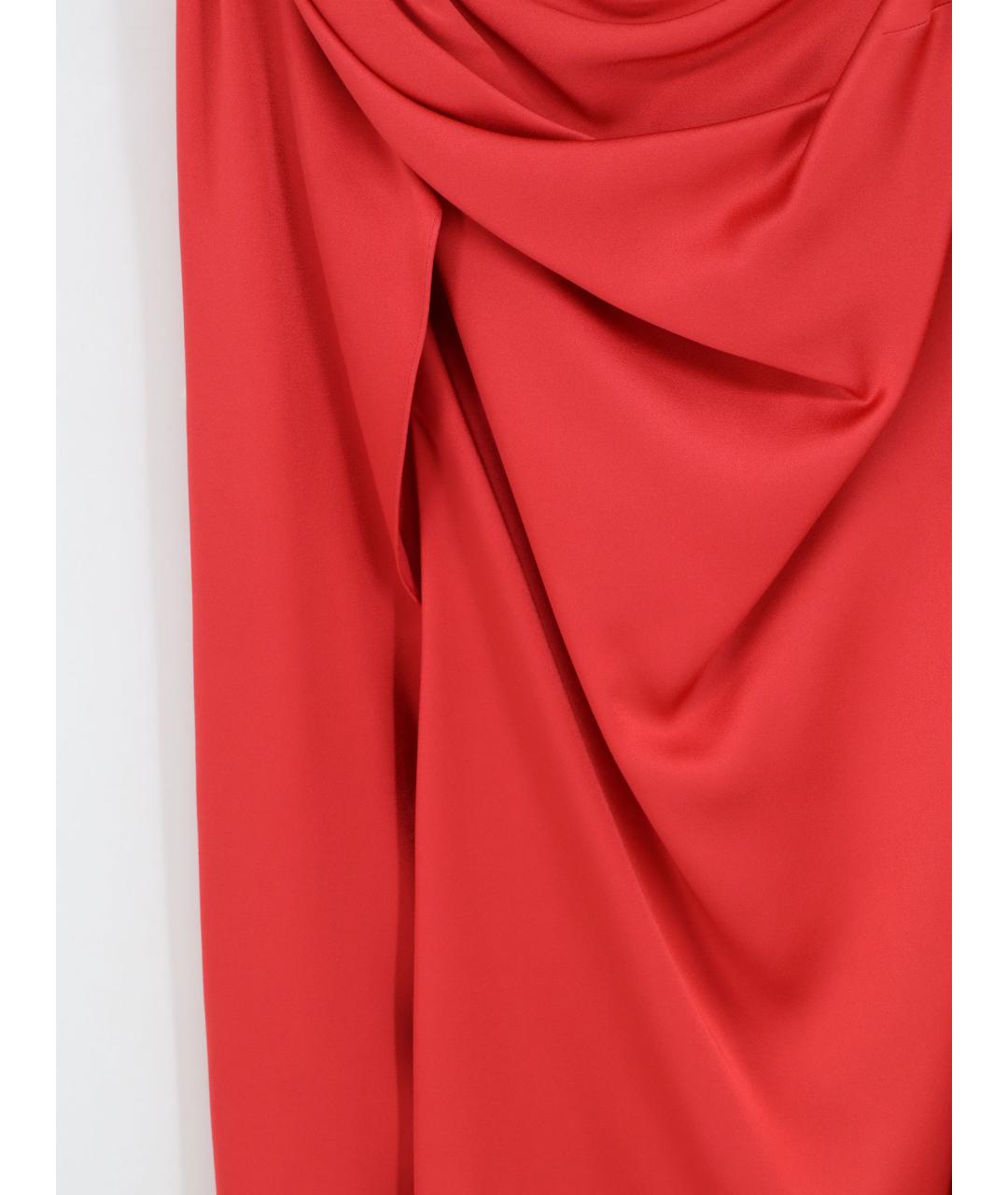 STELLA MCCARTNEY Красное атласное коктейльное платье, фото 3