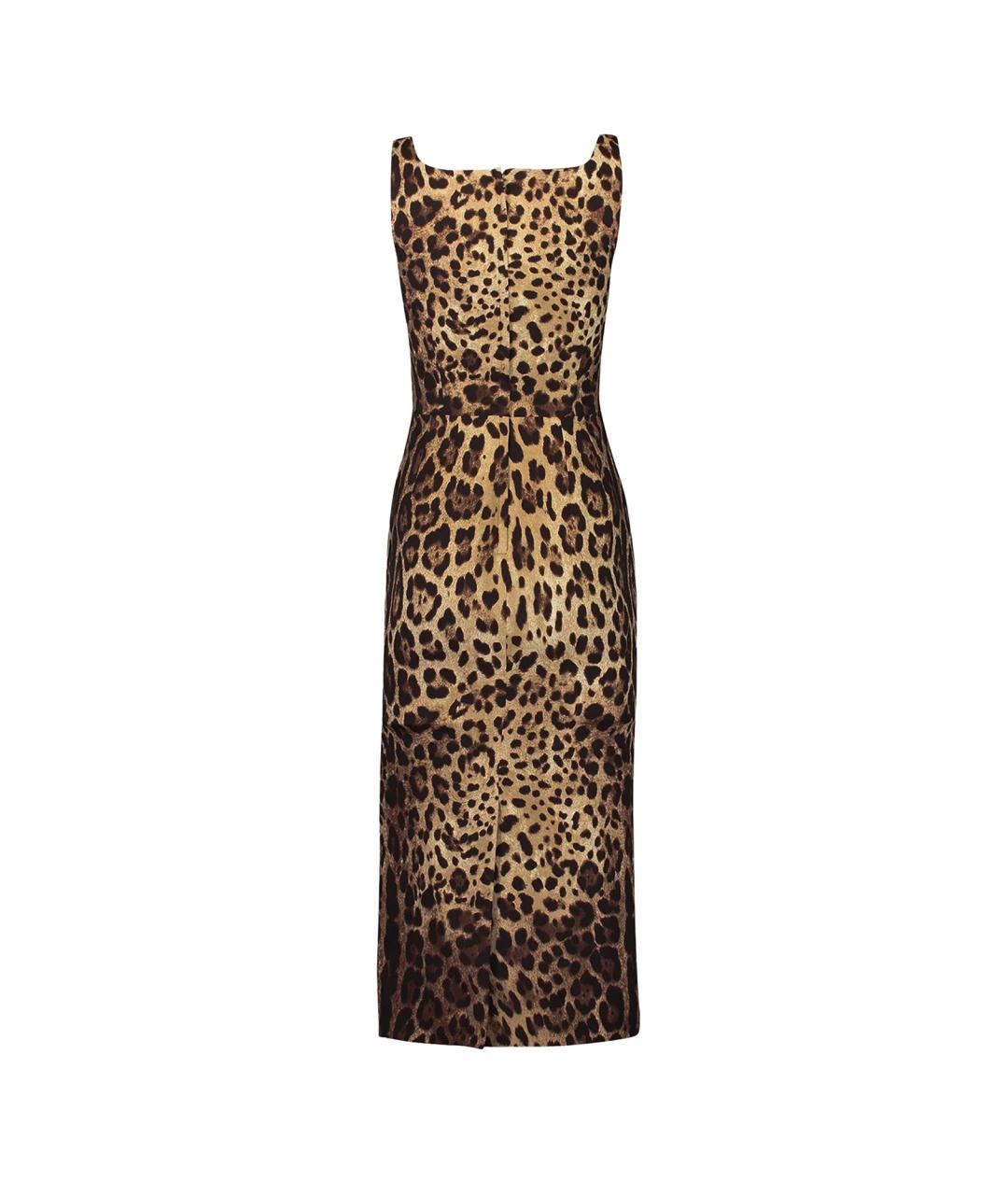 DOLCE&GABBANA Мульти шелковое коктейльное платье, фото 2