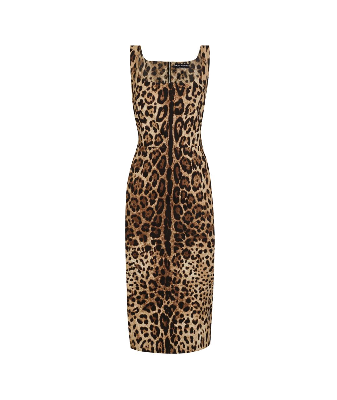 DOLCE&GABBANA Мульти шелковое коктейльное платье, фото 1