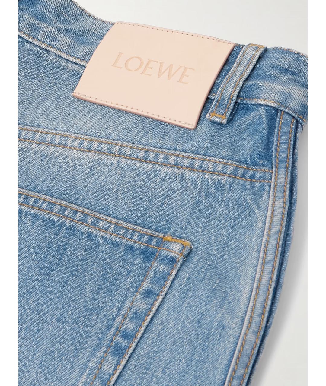 LOEWE Синие хлопковые прямые джинсы, фото 2