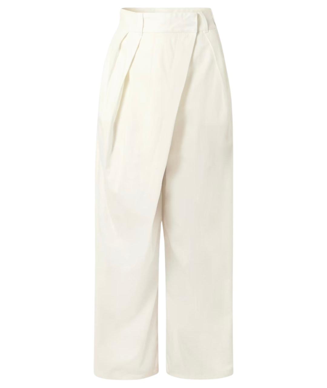LOEWE Белые хлопковые прямые джинсы, фото 1