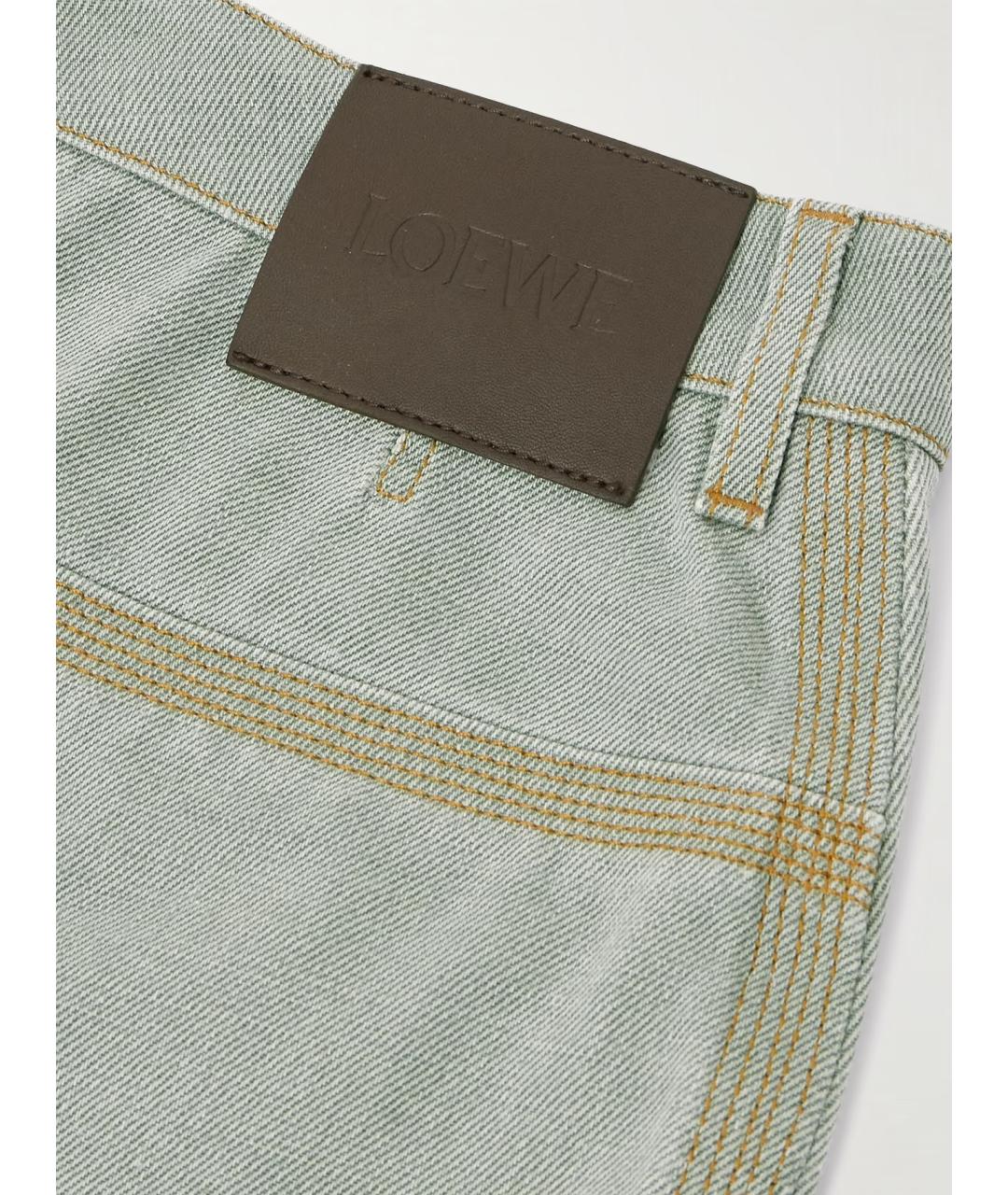 LOEWE Зеленые хлопковые шорты, фото 7
